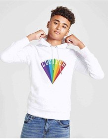 Resim Lucifer Rising Baskılı Unisex Çocuk Kapüşonlu Beyaz Sweatshirt 