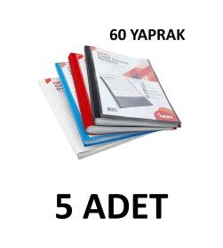 Resim 5 Adet 60 Yaprak Cepli Sunum Dosyası Karışık Renk Diğer 