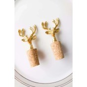 Resim Mena Rise Geyik Figür Mantarlı Tıpa 2 Adet Renkli ST00318 