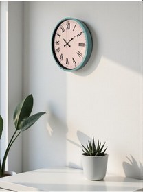 Resim Büro Ev Ofis Hediyesi İçin 36cm Turkuaz Trend Dekor Duvar Saati Diğer 