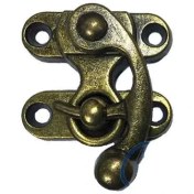 Resim Kancalı Yay Gözü, Ahşap Kutu Klipsi - Küçük, Antik, 100 Adet 