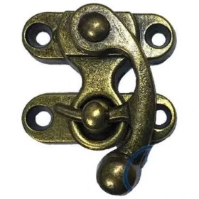 Resim Kancalı Yay Gözü, Ahşap Kutu Klipsi - Küçük, Antik, 100 Adet 