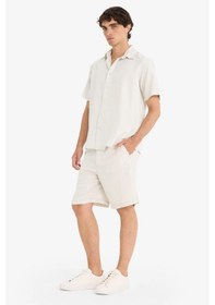 Resim Defacto Regular Fit Tensel Kısa Kollu Gömlek E2530ax25smgr503 Gri 