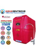 Resim AQUA DEUTSCHE ELEGANCE KIRMIZI 7 FİLİTRE 14 AŞAMA 8 LİTRE ALKALİ MİNERAL VE JAKOBİ TATLANDIRICILI SU ARITMA CİHAZI 