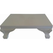 Resim Wooden Gold Parlak Beyaz Mdf Ekran Altı Ekran Yükseltici Monitor Stand 10 cm 