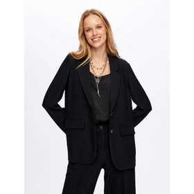 Resim Faik Sönmez Kendinden Dokulu Astarsız Likralı Kadın Ceket UW26CKT017 (UW26CKT017) 