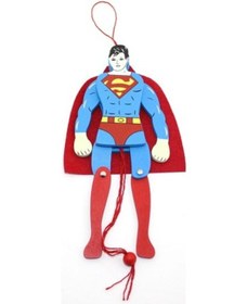 Resim Büro Ev Ofis Dekoru İçin Ahşap Sallanan Süperman Objesi 