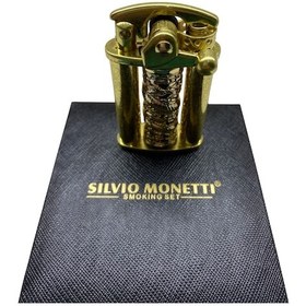 Resim Silvio Monetti Antik Sarı Benizinli Çakmak 109152 