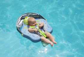 Resim Mambobaby Yüzme Simidi - Dino Jaw, Emniyetli, Gölgelikli ve Ayak Destekli 