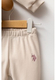 Resim U.s. Polo Assn Kız Bebek Krem Takım Krem 