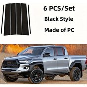 Resim Lumaworld Black 2015 2023 Hilux Oto Cam Pervaz Kol Ayna Dekorasyon Sticker Dayanıklı Polikarbonat 