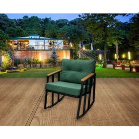 Resim Balkon-bahçe-kafe Çay Seti Koltuk Oturma Takımı,oturma Grubu Çaysetleri Sallanır Koltuk Yeşil 