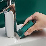Resim Tekrar kullanılabilir ABS Plastik Çok Yüzeyli Leke Çıkarıcı Silgi - Kireç, Pas, Su Lekesi Temizleyici Mutfak Muslukları, Banyo Lavaboları, Cam Yüzeyler için - Yüksek Kaliteli Çizik Giderici Araç 