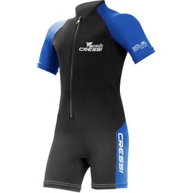 Resim Cressi Tiburon Man Shorty Dalış Elbisesi - BLACK / BLUE / 2MM - NO:5 / XL 