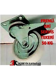 Resim Fivestar Srtfdg050 Gri Frenli Dönerli Servis Tekeri 50 Kg Adet 