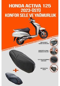 Resim Honda Activa 2023 & Üstü Konfor Sele Ve Yağmurluk Kılıf 