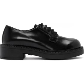 Resim Derimod Kadın Siyah Bağcıklı Maskülen Ayakkabı 24WFD141622 