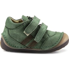 Resim Mnpc Erkek Çocuk Yeşil Deri Ortopedik Destekli İlk Adım Bot Yeşil 