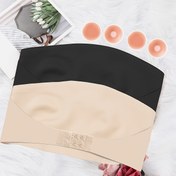 Resim 2 adet Kadın Strapless Bandeau Sütyen - Zarif Düz Renk, Dolgu Yok, Tel Yok, Yetişkinler İçin Rahat Uyum, Düğünler ve Resmi Etkinlikler İçin Mükemmel, Düğün Sütyenleri 