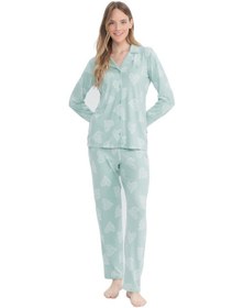 Resim U.S. Polo Assn. Kadın Mint Boydan Patlı Pijama Takımı-mint-l Çok Renkli 
