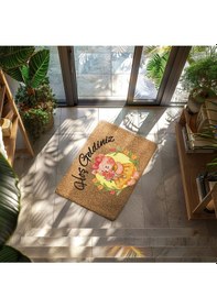 Resim Çok Renkli Dekoratif Çok Amaçlı Iç Ve Dış Kapı Önü Paspası Turuncu 