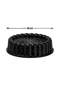 Resim Kapris Granit Döküm Tart Turta Kalıbı 26cm Granit Siyah 