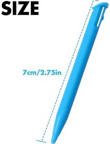 Resim Stylus Pen for New 2DS XL, 15 Pcs Colorful Plastic Replacement Touch Screen Stylus Set Compatible with New 2DS LL with HD Crystal Clear PET Films (Black White Pink Blue Red Orange) 