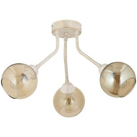 Resim David 3Lü Beyaz Silme Bal Camlı Modern Genç Odası Mutfaksalon Avize 