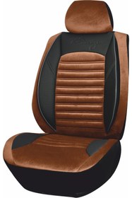 Resim K-Design İNCİ ELİT KOLTUK KILIFI SERİSİ TABA SİYAH A05 