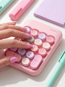 Resim Zilvana Klyvera MOFii Kablosuz Sayısal Tuş Takımı USB Alıcılı Numpad Pembe Siyah 