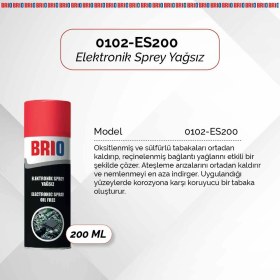 Resim Brio Elektronik Kart Devre Soket Kablo Oksit Temizleyici Sprey 200 ml Yağsız 2'li Paket 