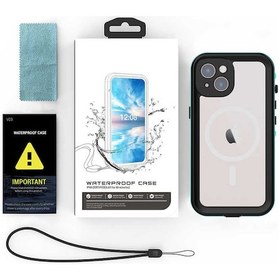 Resim İphone 14 Plus Uyumlu 1-1 Su Geçirmez Kılıf-siyah Siyah 