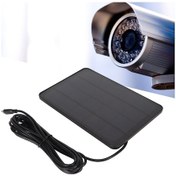 Resim Geeroyoo 4w Monokristal Güneş Paneli, Ip65 Su Geçirmez, 3m Kablolu, Micro Usb/usb-c, Eufycam/arlo Kameraları İçin Şarj Cihazı, Siyah 