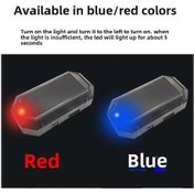Resim Tongdashop 2 Adet Yeni Araç Dekoratif Işığı Led Binen Motosiklet Elektrikli Araç İç Aydınlatma Mavi+kırmızı 