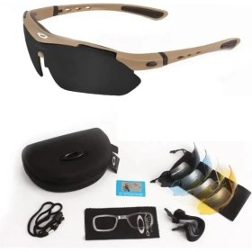Resim Oakley Polarize 5 Lensli Taktikal Gözlük / Tactical Gözlük / Bisiklet Gözlüğü 
