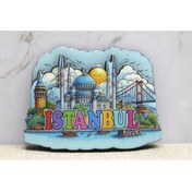 Resim ÖYKÜ VE YİĞİT BFS Ahşap İstanbul Temalı Magnet Alk4360 