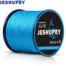 Resim JESHUPEY 4 İplikli Örgülü PE Olta İpi, 300m/500m, 6.35KG-31.3KG Dayanıklılık, Süper Güçlü & Pürüzsüz Atış, Dayanıklı Uzun Mesafeli Olta İpi, Mavi, Örgülü Olta İpi, JESHUPEY 