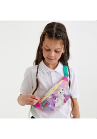 Resim Coral High Kız Çocuk Günlük Bel Çantası - Pembe Unicorn Ve Prenses Çok Renkli 