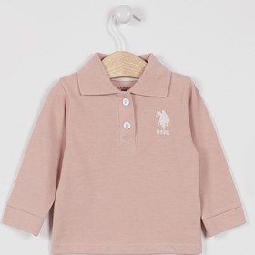 Resim U.S. Polo Assn. U.s. Polo Assn Lisanslı Classic Pudra Bebek Uzun Kol Yakalı Sweatshirt 