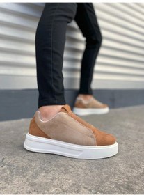 Resim Jy007 Alba Bağcıksız Süet Erkek Günlük Sneaker Ayakkabı Sbt Taba/vizon Taba 