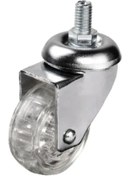 Resim VİCEM 302 - 50x20 Mm Şeffaf Makaralı Vidalı Teker 