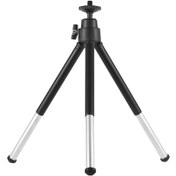Resim Geeroyoo Alüminyum Mini Tripod: Telefon Ve Kamera Uyumlu, 360 Dönüşlü Kafa, 13.1-18.2cm Yükseklik Ayarı, Siyah 