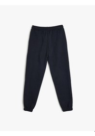 Resim Koton Basic Jogger Eşofman Altı Beli Bağlamalı Cep Detaylı Şardonlu Lacivert 5wkb40006tk Lacivert 