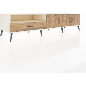 Resim Kronos Tv Ünitesi 3 Raflı Tek Çekmeceli 3 Kapaklı 220x59x51 Aytaşı-çam Atlas Çam/atlas Çam - Aytası 