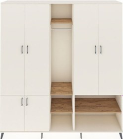 Resim Hyperion Dolap 15 Raflı 5 Kapaklı Tek Askılı 220x44x243 Aytaşı-aytaşı/çam Aytası/atlas Çam 