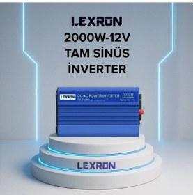 Resim Lexron - İnges 12 Volt 2000 Watt Tam Sinüs İnverter - 220 Volt Çevirici 12v 2 Kw İnverter 