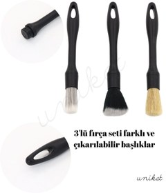 Resim UNIKAT 3'lü Fırçalar Farklı ve Çıkarılabilir Başlıklar - Yeni Nesil Ürün 