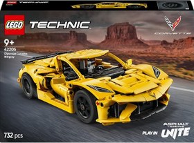 Resim LEGO Technic Chevrolet Corvette Stingray 42205 - 9 Yaş ve Üzeri Erkek ve Kız Çocukları için Silindirli Motor ve Diferansiyel İçeren Yapım Seti, Çocuklar ve Yetişkinler için Hediye Fikri (732 Parça) 