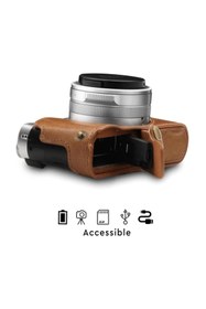 Resim MegaGear Leica D-Lux 7 Hakiki Deri Kamera Çantası 