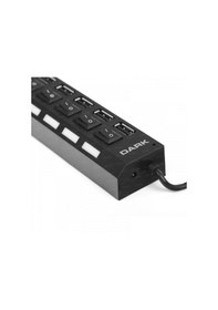 Resim Dark Dk Ac Usb272 7 Port Usb 2 0 Anahtarlı Usb Çoklayıcı 